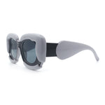 Womens Thick Plastic Bubble Balloon Frame Rectangle Funky Sunglasses