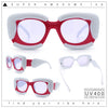 Womens Thick Plastic Bubble Balloon Frame Rectangle Funky Sunglasses