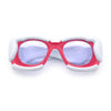 Womens Thick Plastic Bubble Balloon Frame Rectangle Funky Sunglasses