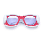 Womens Thick Plastic Bubble Balloon Frame Rectangle Funky Sunglasses
