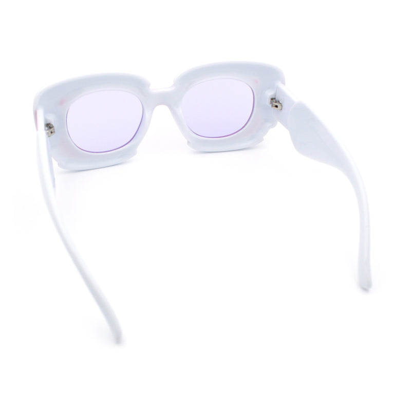 Womens Thick Plastic Bubble Balloon Frame Rectangle Funky Sunglasses