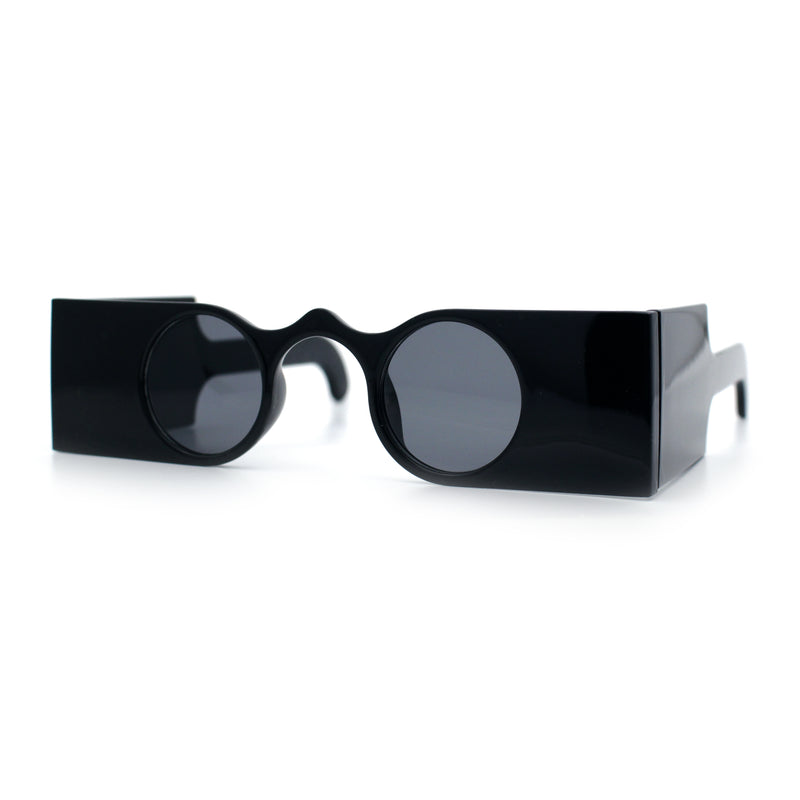 Keyhole Bridge Rectangle Bar Shape Round Circle Lens Hipster Sunglasses