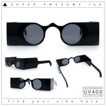 Keyhole Bridge Rectangle Bar Shape Round Circle Lens Hipster Sunglasses