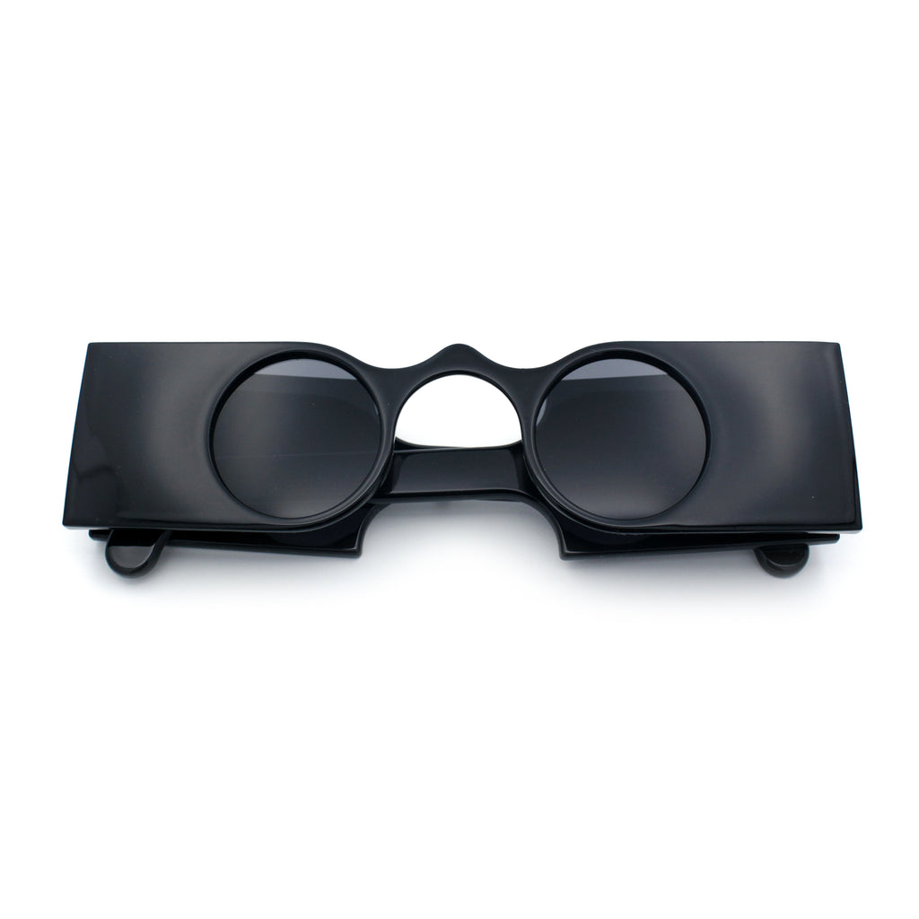 Keyhole Bridge Rectangle Bar Shape Round Circle Lens Hipster Sunglasses