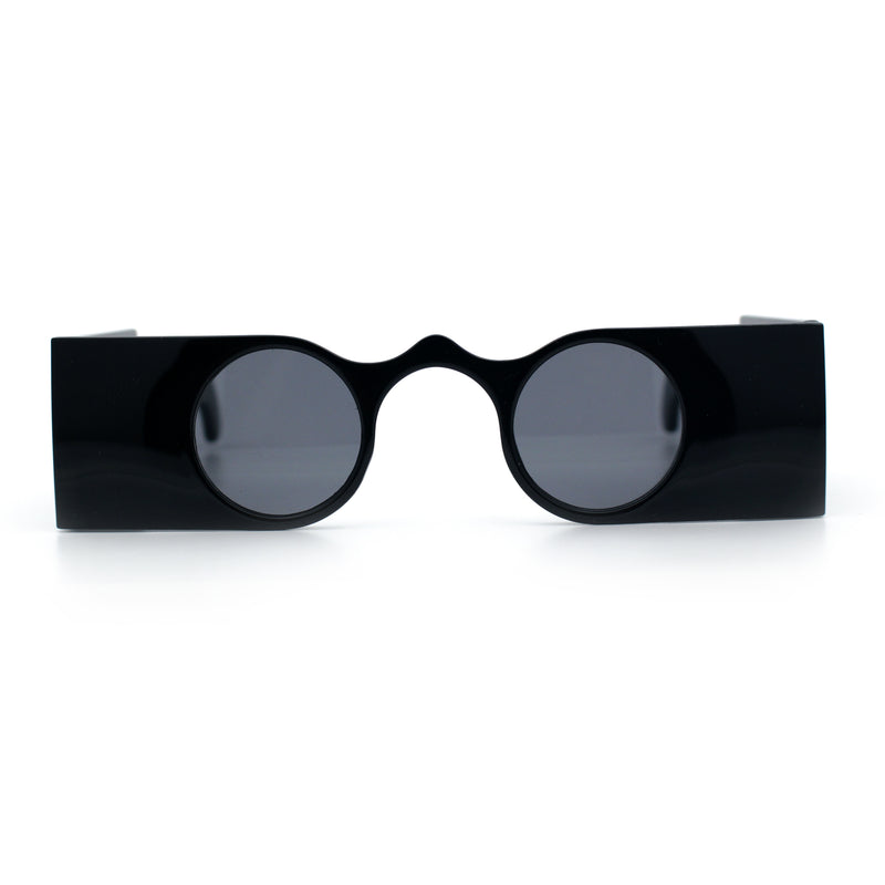 Keyhole Bridge Rectangle Bar Shape Round Circle Lens Hipster Sunglasses