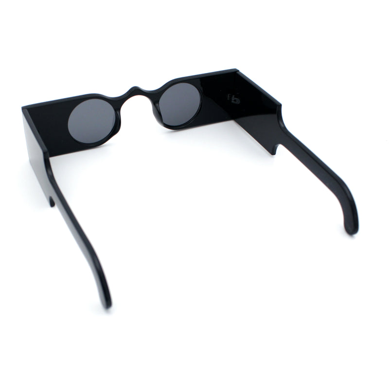 Keyhole Bridge Rectangle Bar Shape Round Circle Lens Hipster Sunglasses
