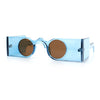 Keyhole Bridge Rectangle Bar Shape Round Circle Lens Hipster Sunglasses