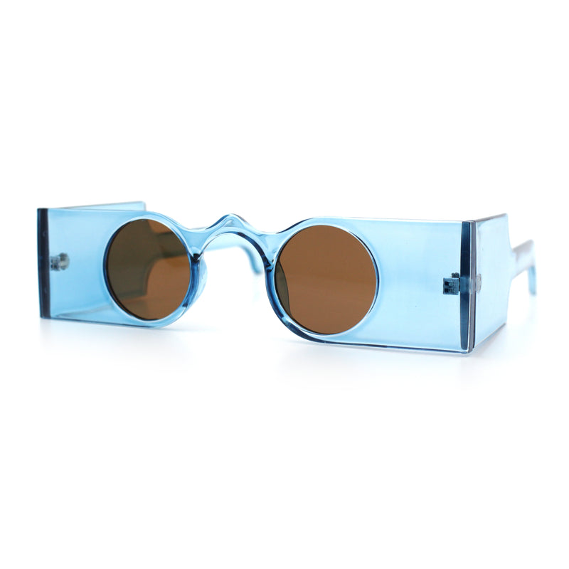 Keyhole Bridge Rectangle Bar Shape Round Circle Lens Hipster Sunglasses