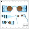 Keyhole Bridge Rectangle Bar Shape Round Circle Lens Hipster Sunglasses