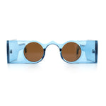 Keyhole Bridge Rectangle Bar Shape Round Circle Lens Hipster Sunglasses