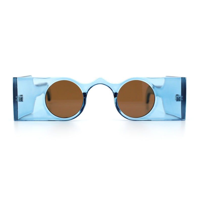 Keyhole Bridge Rectangle Bar Shape Round Circle Lens Hipster Sunglasses