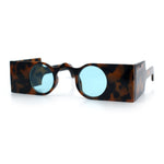 Keyhole Bridge Rectangle Bar Shape Round Circle Lens Hipster Sunglasses
