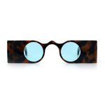 Keyhole Bridge Rectangle Bar Shape Round Circle Lens Hipster Sunglasses