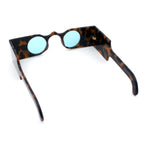 Keyhole Bridge Rectangle Bar Shape Round Circle Lens Hipster Sunglasses