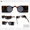 Keyhole Bridge Rectangle Bar Shape Round Circle Lens Hipster Sunglasses