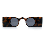 Keyhole Bridge Rectangle Bar Shape Round Circle Lens Hipster Sunglasses