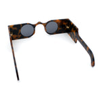 Keyhole Bridge Rectangle Bar Shape Round Circle Lens Hipster Sunglasses