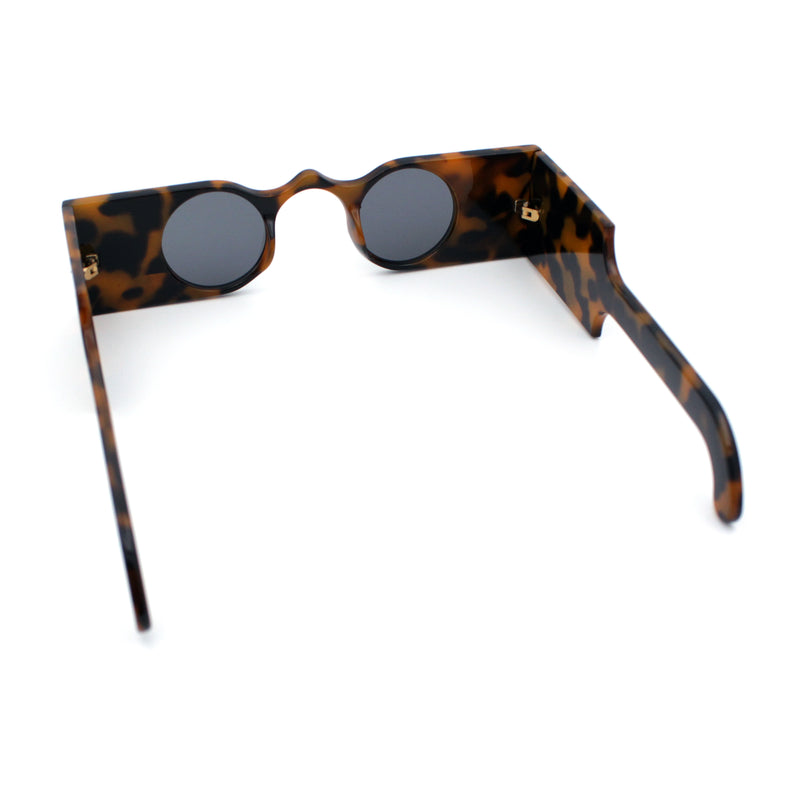 Keyhole Bridge Rectangle Bar Shape Round Circle Lens Hipster Sunglasses