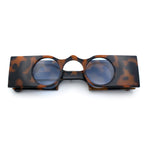 Keyhole Bridge Rectangle Bar Shape Round Circle Lens Hipster Sunglasses
