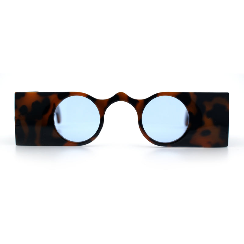 Keyhole Bridge Rectangle Bar Shape Round Circle Lens Hipster Sunglasses