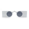 Keyhole Bridge Rectangle Bar Shape Round Circle Lens Hipster Sunglasses