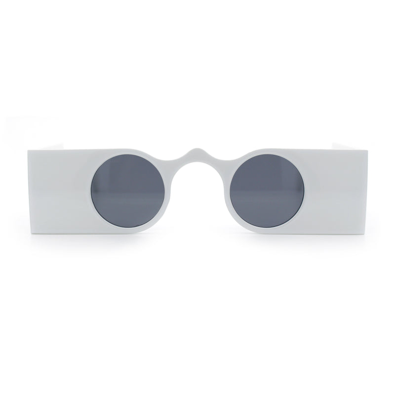 Keyhole Bridge Rectangle Bar Shape Round Circle Lens Hipster Sunglasses