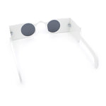 Keyhole Bridge Rectangle Bar Shape Round Circle Lens Hipster Sunglasses