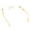 Retro Gangster Rapper Luxury Clear Lens Rimless Rectangle Fashion Eyeglasses
