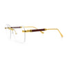 Retro Gangster Rapper Luxury Clear Lens Rimless Rectangle Fashion Eyeglasses