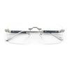 Retro Gangster Rapper Luxury Clear Lens Rimless Rectangle Fashion Eyeglasses