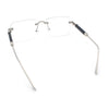 Retro Gangster Rapper Luxury Clear Lens Rimless Rectangle Fashion Eyeglasses