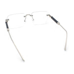 Retro Gangster Rapper Luxury Clear Lens Rimless Rectangle Fashion Eyeglasses