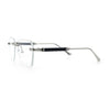 Retro Gangster Rapper Luxury Clear Lens Rimless Rectangle Fashion Eyeglasses