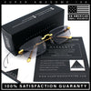 Bevel Lens Rimless Hustler Retro Gangster Rapper Rectangle Luxury Sunglasses
