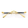 Rimless Hustler Retro Gangster Rapper Rectangle Luxury Fashion Eyeglasses