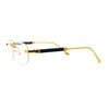 Rimless Hustler Retro Gangster Rapper Rectangle Luxury Fashion Eyeglasses