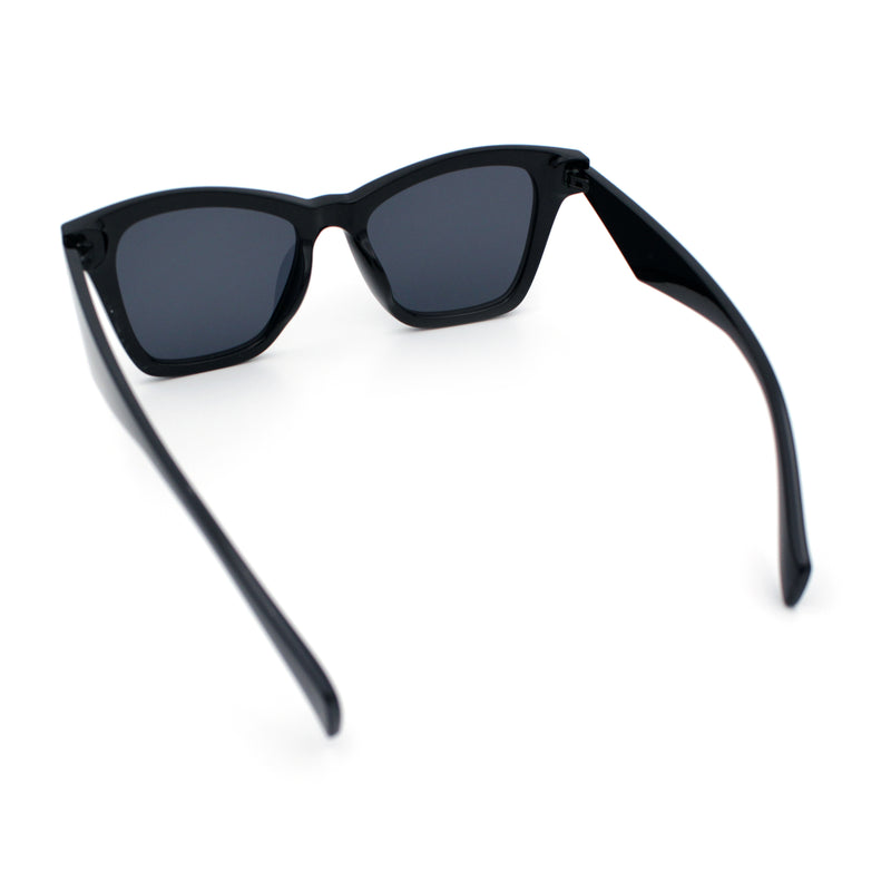 Womens Oversized Hipster Horn Rim Subtle Cat Eye Fashion Sunglasses