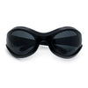 Womens Trendy 90s Oval Wrap Around Sport Plastic Fashion Sunglasses