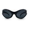 Womens Trendy 90s Oval Wrap Around Sport Plastic Fashion Sunglasses