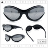 Womens Trendy 90s Oval Wrap Around Sport Plastic Fashion Sunglasses