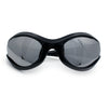Womens Trendy 90s Oval Wrap Around Sport Plastic Fashion Sunglasses