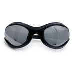 Womens Trendy 90s Oval Wrap Around Sport Plastic Fashion Sunglasses