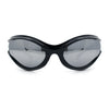 Womens Trendy 90s Oval Wrap Around Sport Plastic Fashion Sunglasses