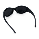 Womens Trendy 90s Oval Wrap Around Sport Plastic Fashion Sunglasses