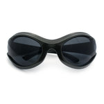 Womens Trendy 90s Oval Wrap Around Sport Plastic Fashion Sunglasses
