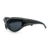 Womens Trendy 90s Oval Wrap Around Sport Plastic Fashion Sunglasses