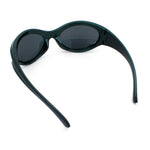 Womens Trendy 90s Oval Wrap Around Sport Plastic Fashion Sunglasses