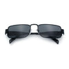 Mens Narrow Rectangle Metal Rim Retro Hustler Sunglasses