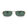 Mens Narrow Rectangle Metal Rim Retro Hustler Sunglasses