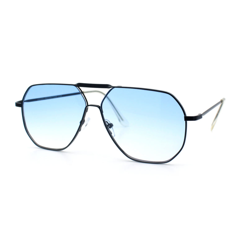 Oversized Double Bridge Metal Rim Euro Mob Racer Cop Sunglasses